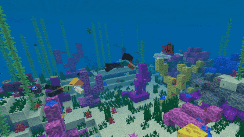 В Minecraft вышло второе обновление Update Aquatic с подводными обитателями